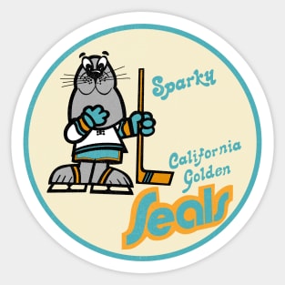 Defunct California Golden Seals Sparky Sticker